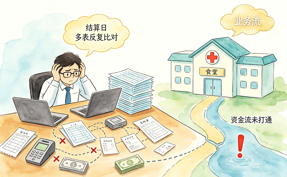 医院智慧食堂财务对账管理